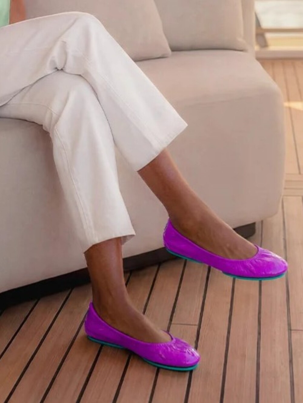 Tieks Ultraviolet Patent Leather Ballet Flats Sz 10 Limited Edition Purple